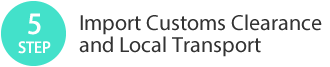 STEP5 Import customs clearance and local transport