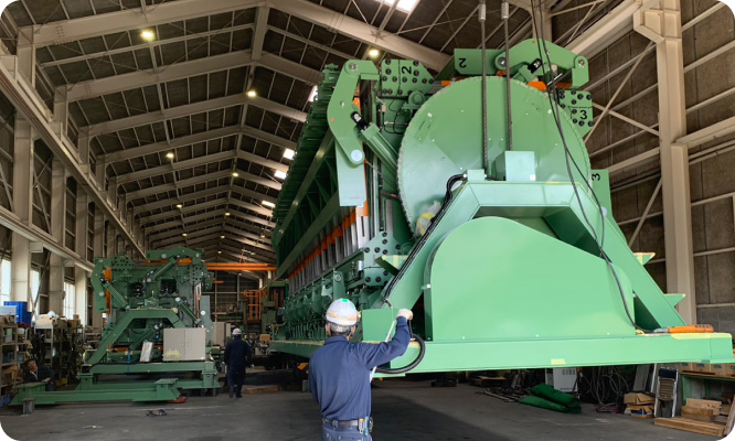 工場内のレイアウト変更 – (株)藤原重機 ー 重量物の運搬、機械設置